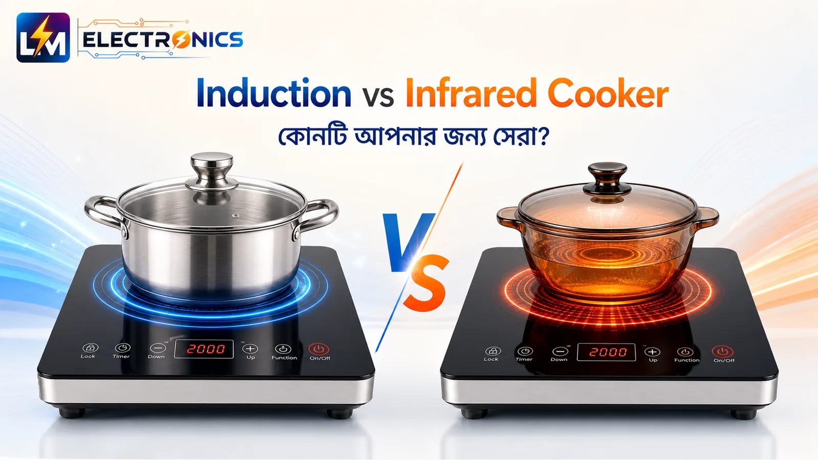 Induction vs infrared cooker comparison by LM Electronics