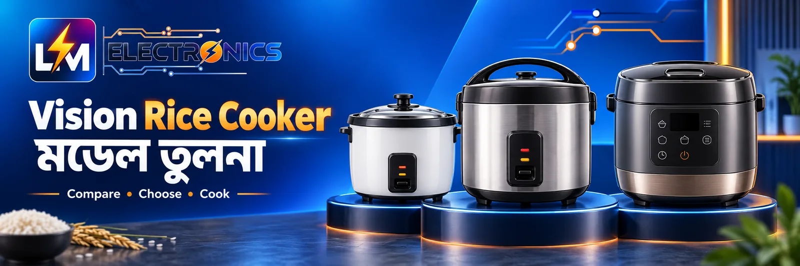Vision Rice Cooker-এর ধরনগুলো — কোনটা কার জন্য