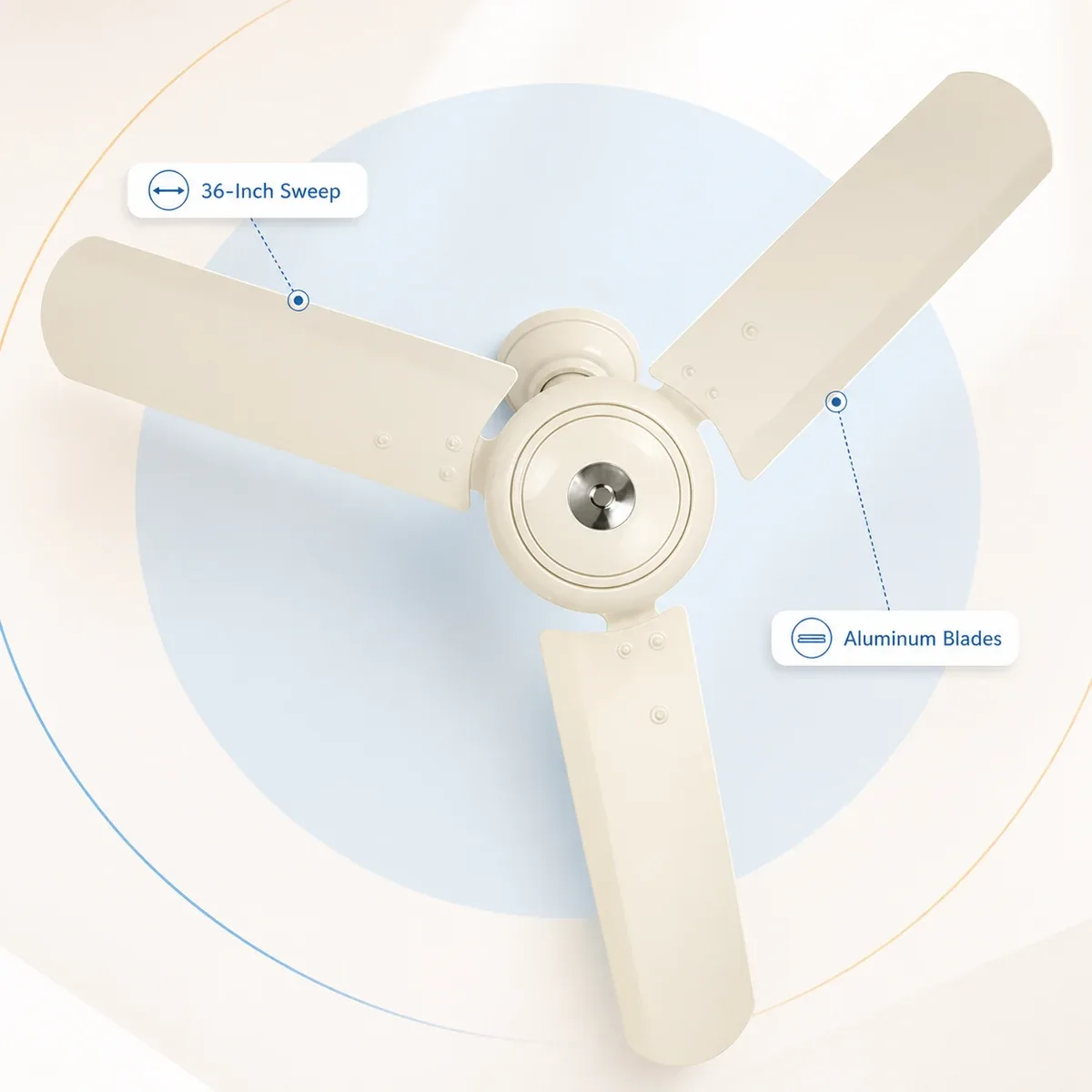 Click Crown Ceiling Fan 36″ – Ivory product image