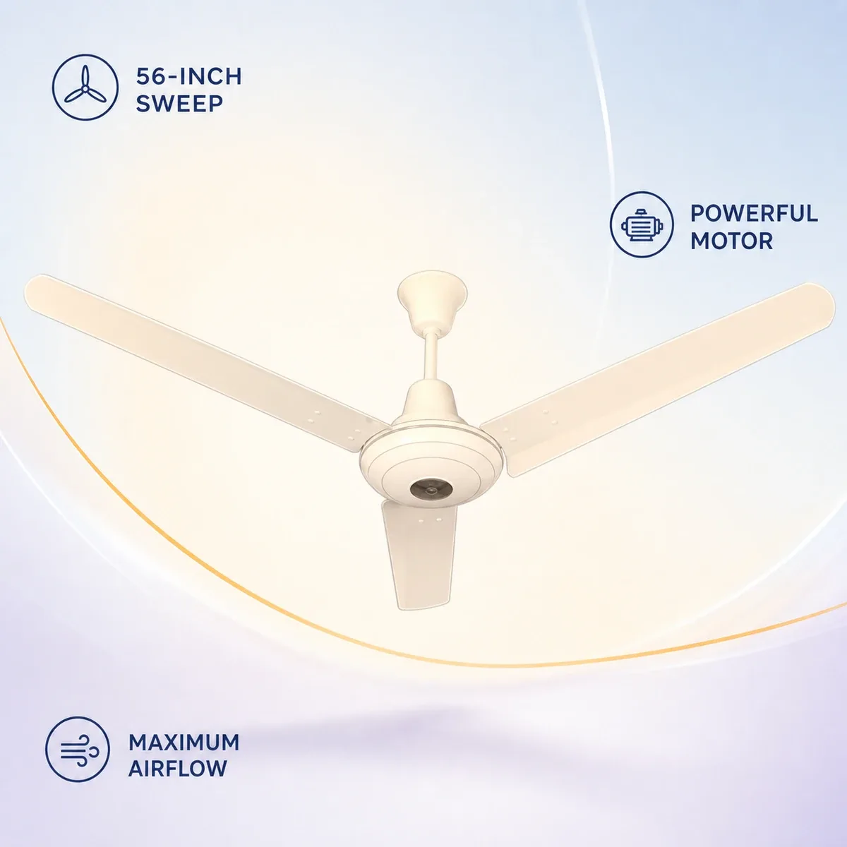Click Crown Ceiling Fan 56″ (Ivory) product image