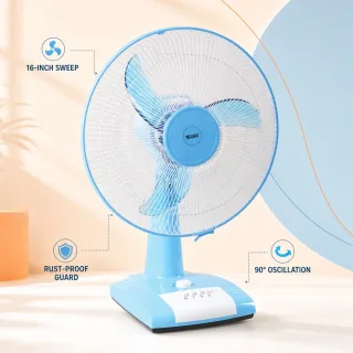 Click Table Fan 16″ – Blue — 1