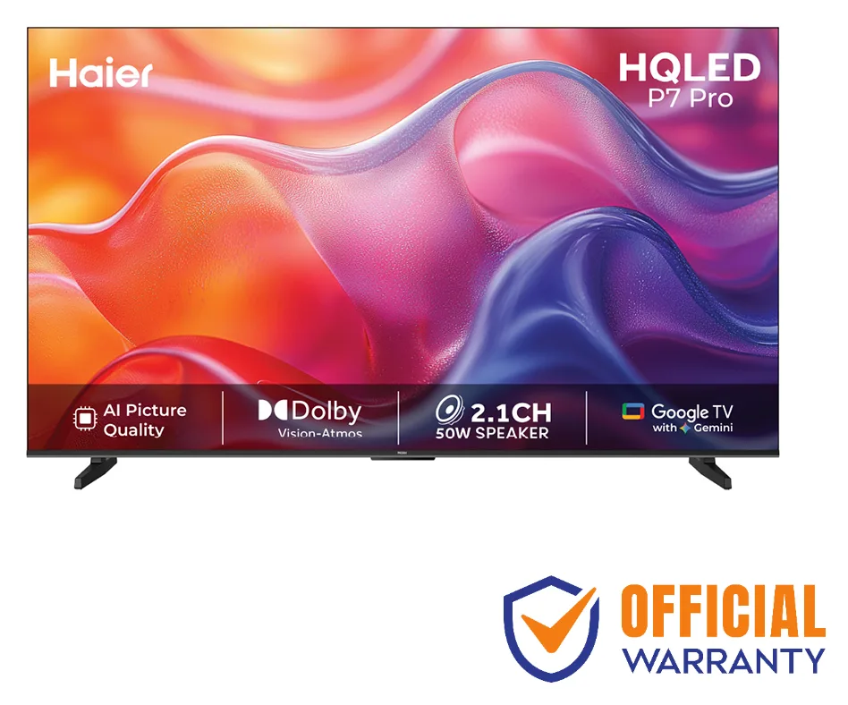 Haier 65P7 PRO 65 inch HQLED 4K Google TV front view