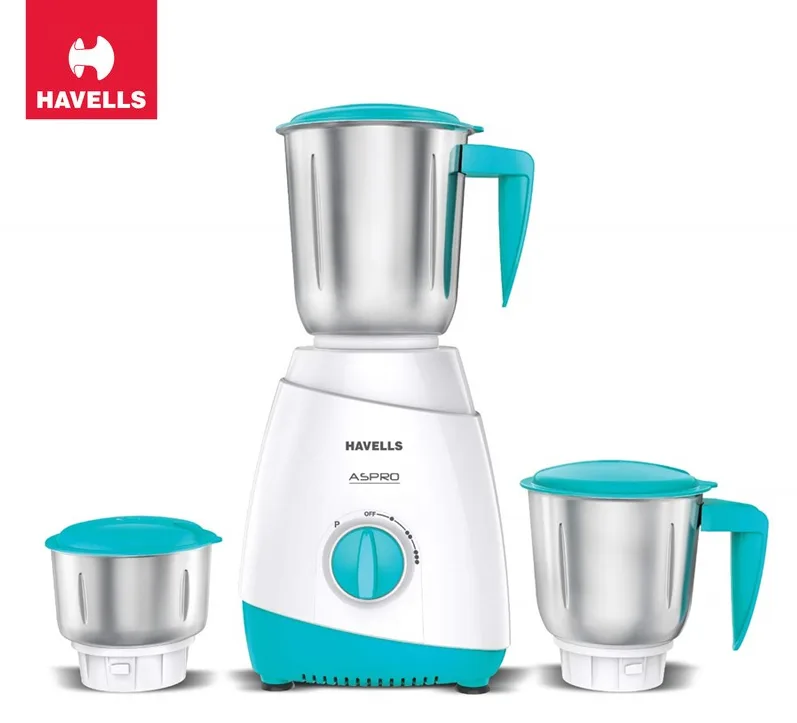 Havells Aspro 700W 3 in 1 Mixer Grinder (White Light Blue)