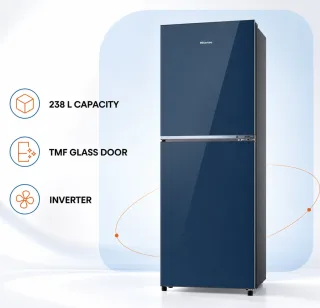 Hisense 238L TMF Inverter Glass Door Refrigerator Royal Blue — 1