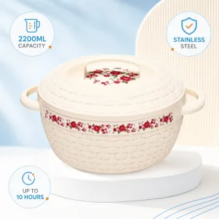 Kiam Flora Stainless Steel Food Hot Pot – 2200 ML — 1