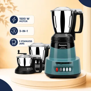 Panasonic 1500W 3 IN 1 Mixer Grinder MX-AV325 (Coral Blue) — 1