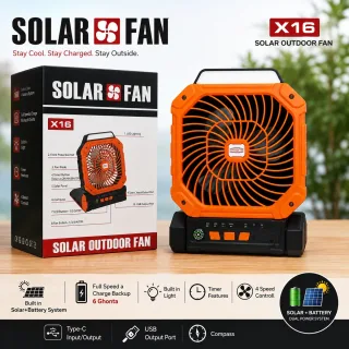 Solar Outdoor Rechargeable Fan X16 — 1
