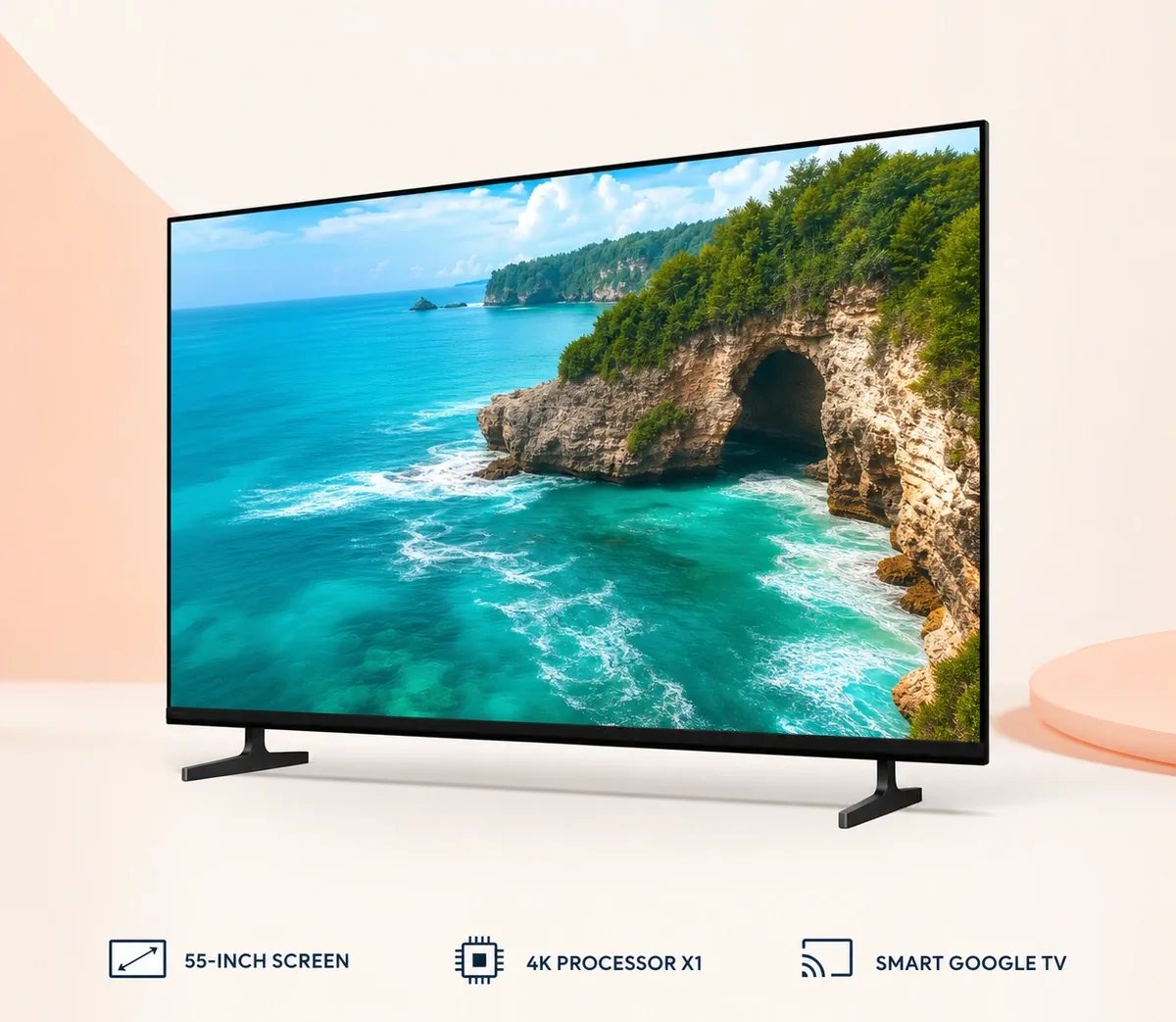 Sony 55 Inch Bravia 2 II 4K Processor X1™ 4K Ultra HD High Dynamic Range (HDR) Smart TV (Google TV) product image