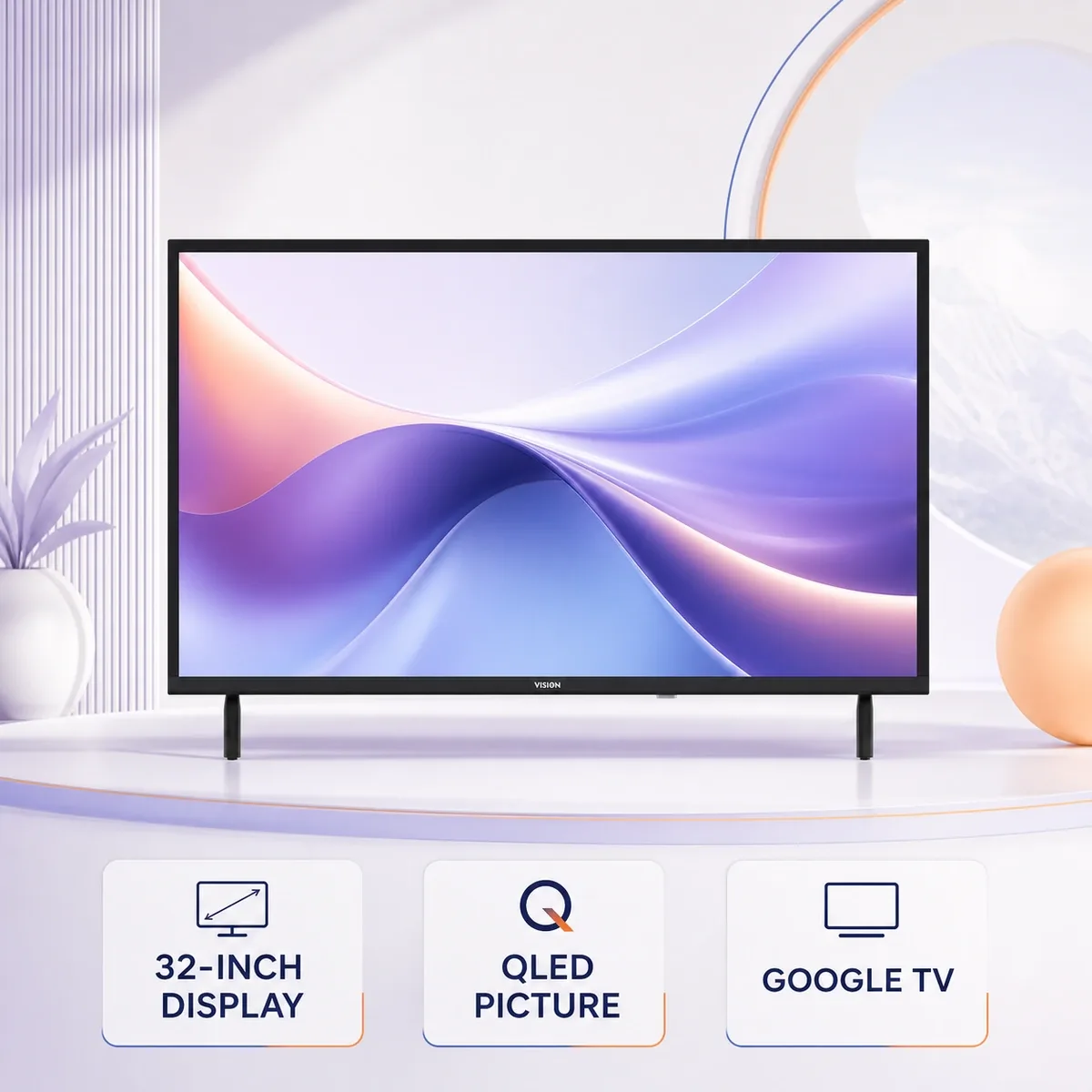 Vision 32 QLED TV Z40 Optima Google TV Front View