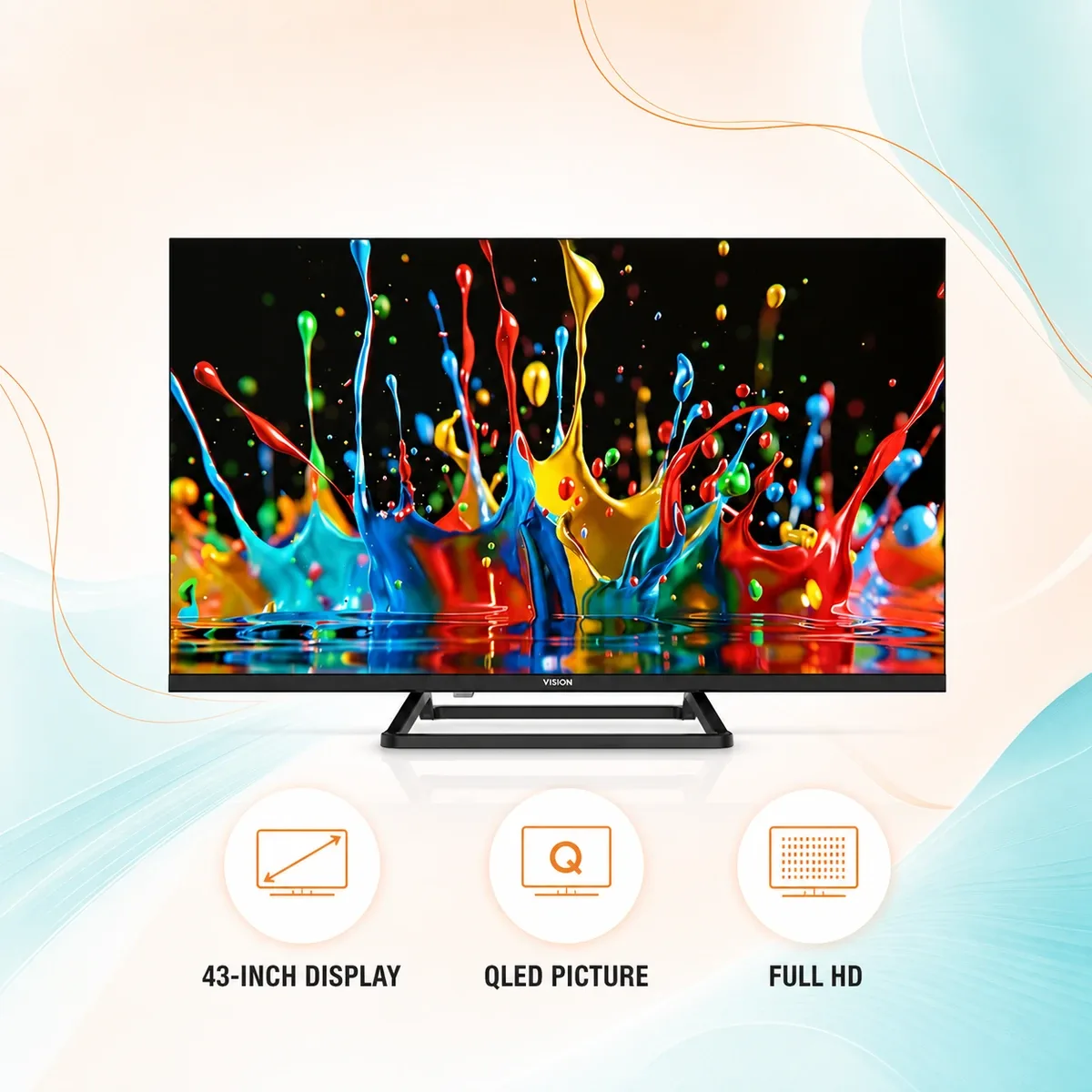 Vision 43 QLED FHD Google TV Q10S Front View
