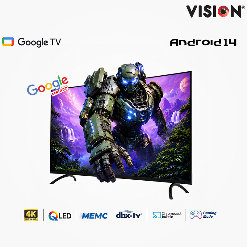 Vision 50" QLED Google TV 4K PQ6 Galaxy Plus — 3