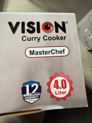 Vision Curry Cooker MasterChef 4.0 Liter 12 months warranty