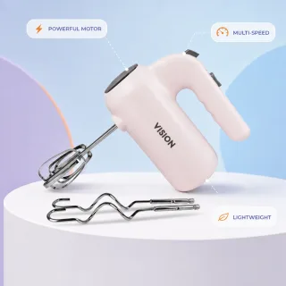 Vision Electric Hand Mixer VIS-HM-002 Light Pink — 1