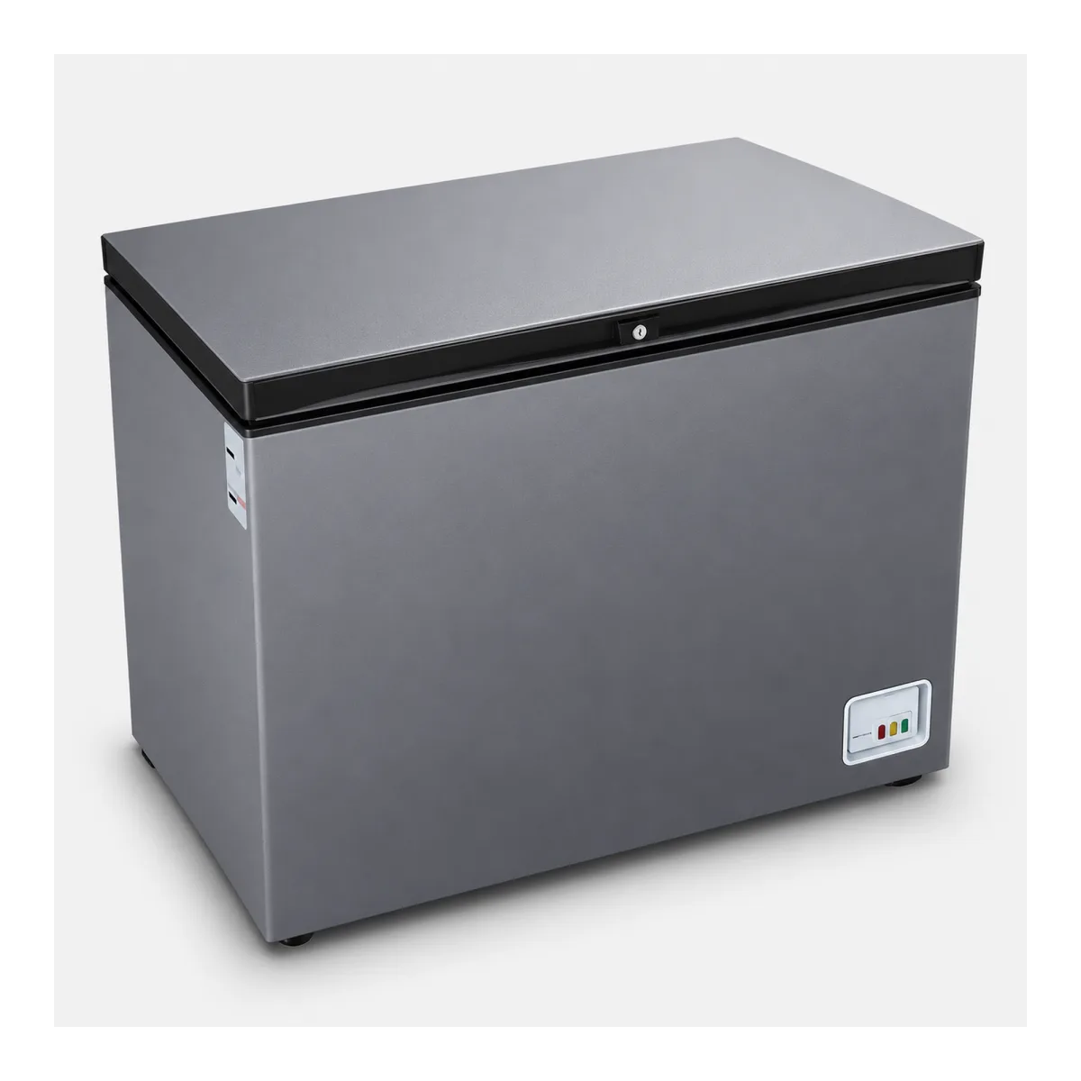 Vision RE-150L Black Circular Arc glass door chest freezer, 150 liter