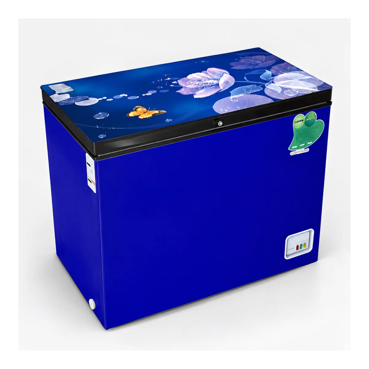 Vision RE-150L Blue glass door chest freezer, 150 liter