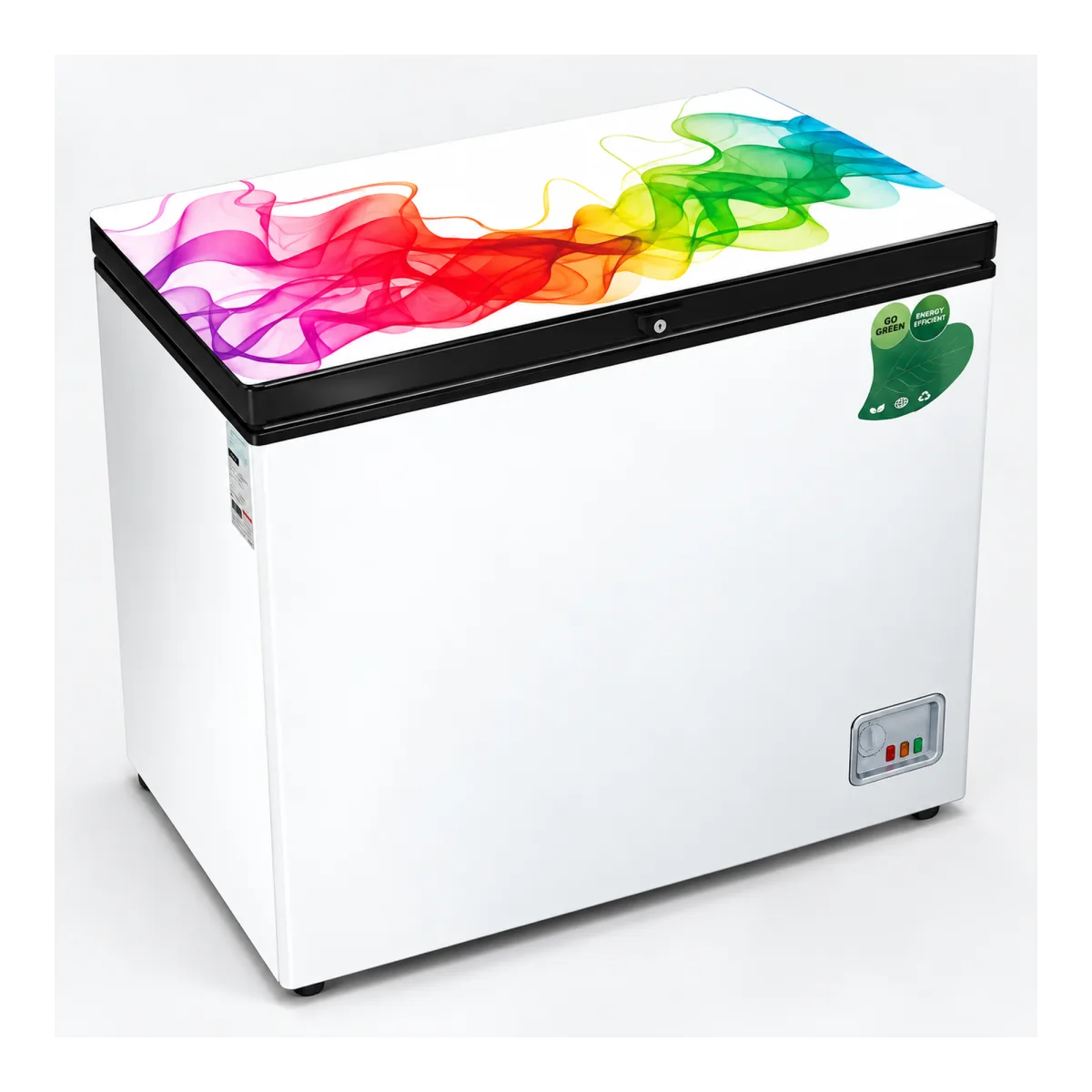 Vision RE-150L White Discus line glass door chest freezer, 150 liter