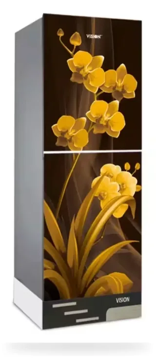 Vision Glass Door Refrigerator RE-238 Liter Pansy Fancy Bottom Mount — 2