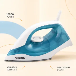 Vision Light Weight Electric Iron 1000W VIS-DEI-009 Blue — 1