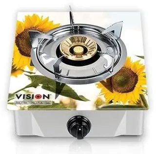 Vision Lpg Single Glass Body Gas Stove Sun Flower 3d gallery image 1