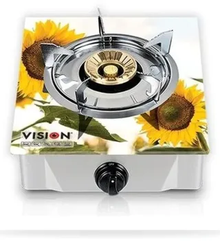 Vision Lpg Single Glass Body Gas Stove Sun Flower 3d gallery image 2