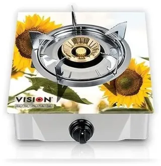 Vision Lpg Single Glass Body Gas Stove Sun Flower 3d gallery image 3