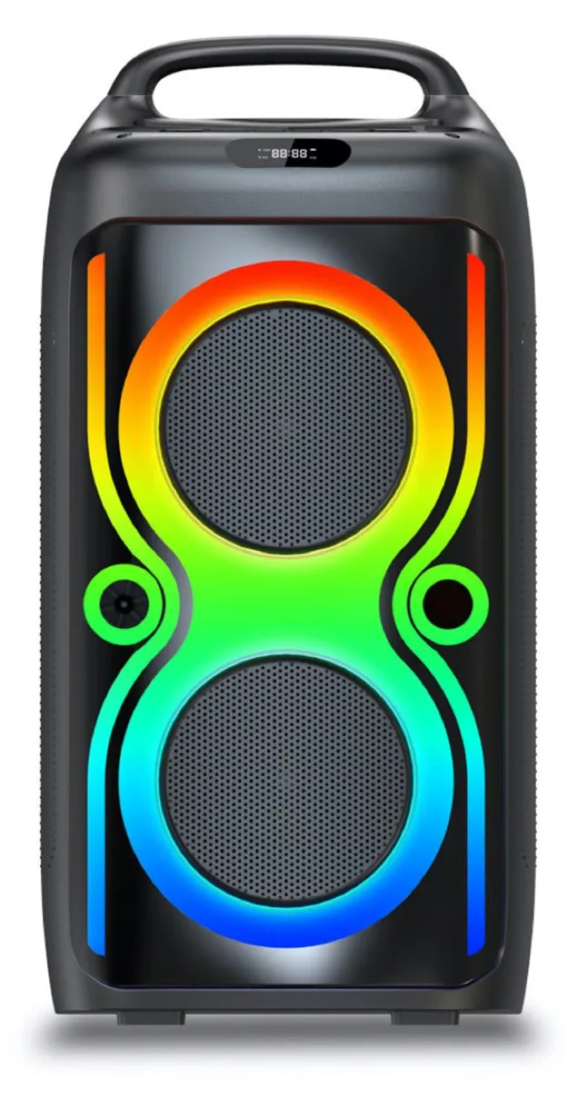 Vision BoomPack party speaker with RGB light and wireless microphone