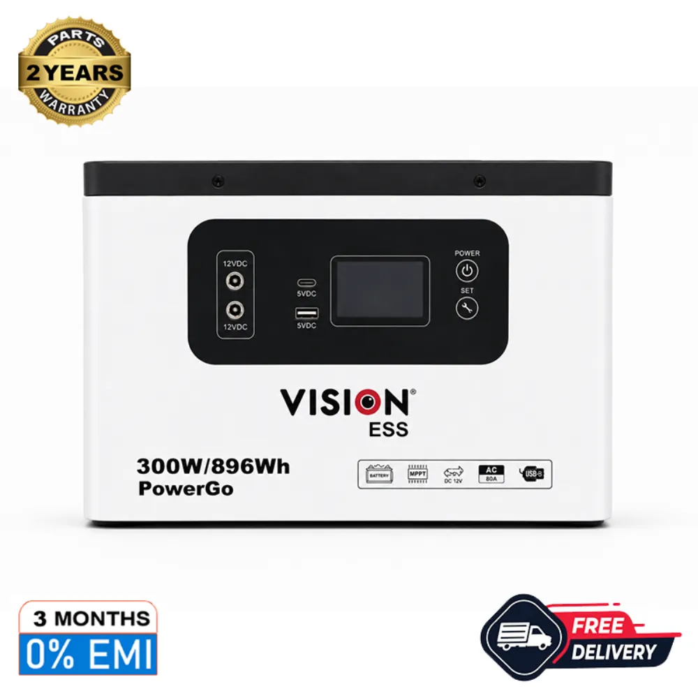 Vision Power Go 300W Power Station — পোর্টেবল পাওয়ার স্টেশন, ৮৯৬Wh LiFePO4 ব্যাটারি