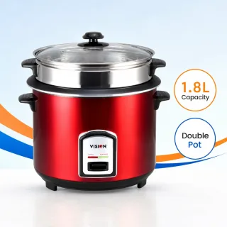 Vision Rice Cooker 1.8 L REL-40-06 SS Red (Double Pot) — 1