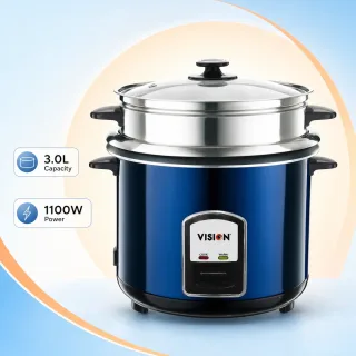 Vision Rice Cooker 3.0 Liter REL-50-05 SS Blue (Double Pot) — 1