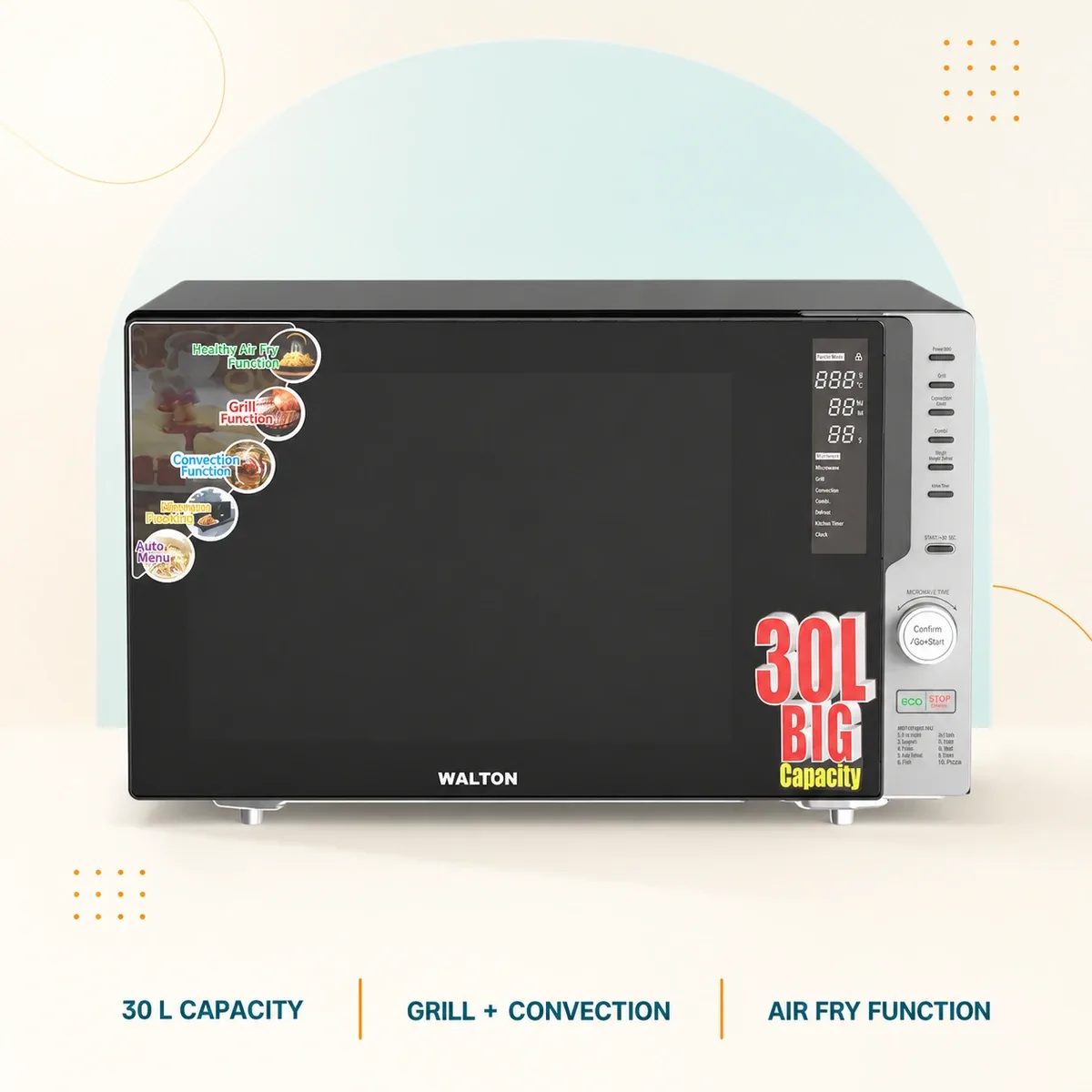 Walton 30L Multi-Function Microwave Oven Convection product image