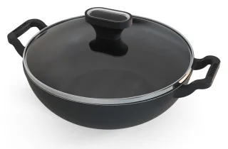Walton Cast Iron Karai 24 cm With Glass Lid — 1