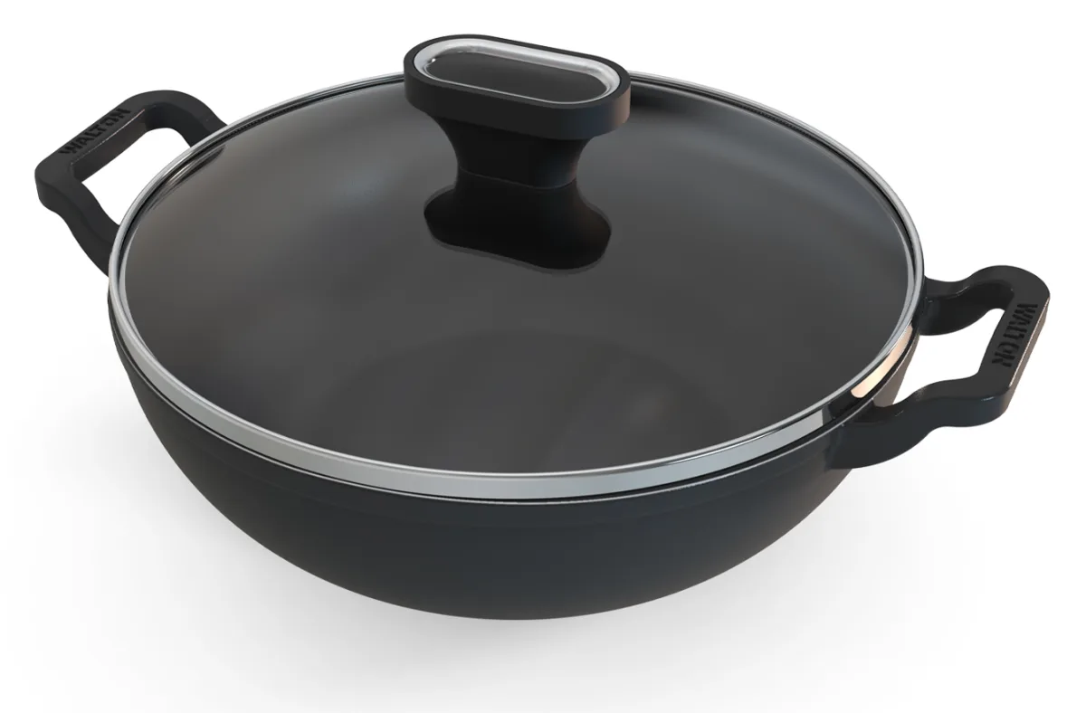 Walton Cast Iron Karai 24 cm With Glass Lid