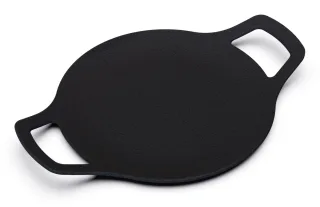 Walton Cast Iron Roti Tawa 24cm side view with both handles