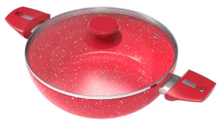 Walton Ceramic Coated Wok Pan With Glass Lid 24 cm – image 4
