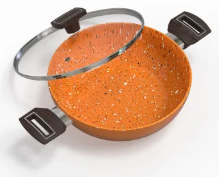 Walton Ceramic Coated Wok Pan With Glass Lid 24 cm – image 5