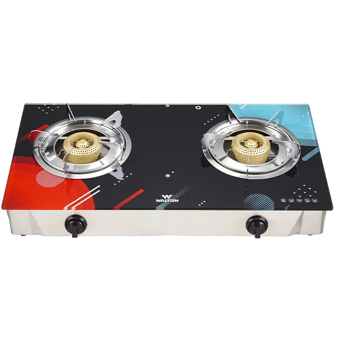 Walton WGS-Sweety Double glass top double burner gas stove with honeycomb burners