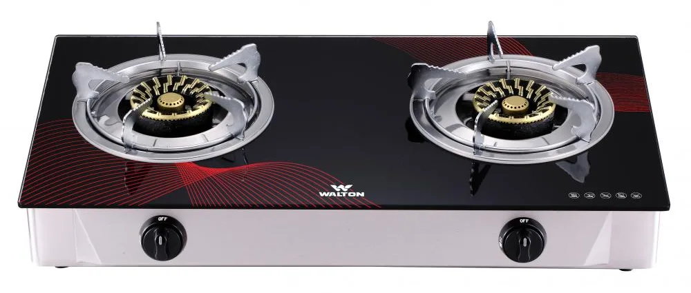 Walton Double Burner Glass Gas Stove Camellia price in Bangladesh