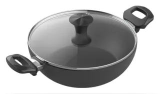 Walton Wok Pan 26cm with Glass Lid Classic Induction gallery image 1