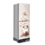 VISION Glas Door Refrigerator RE-222 Liter Vase W Magnolia Flower Top Mount