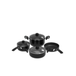 Kiam 7in1 Black 7 Pcs Non Stick Cookware Set