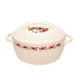 KIAM Flora Stainless Steel Food Hot Pot - 2200 ML