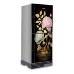 VISION 305 Liter Glass Door Refrigerator Golden Peony Flower Top Mount