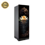 VISION Glass Door Refrigerator RE-150 Liter Moonlight Lily Flower Top Mount