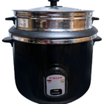 Singer Deluxe Black 2.8L Rice Cooker with Double Bowl